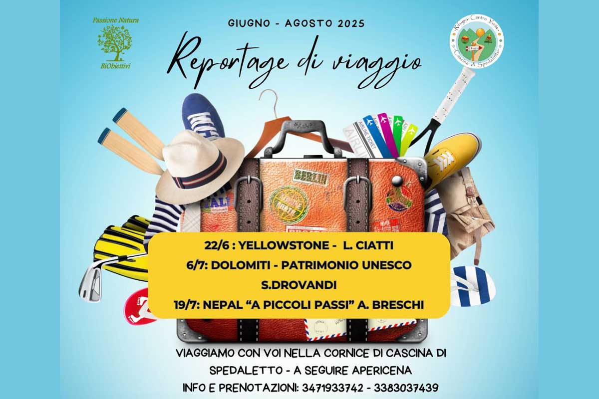 Domenica 22 giugno: Reportage di viaggio